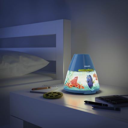 Philips 71769/90/16 - LED Detský projektor DISNEY DORY LED/0,1W/3xAAA