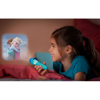 Philips 71788/08/16 - LED Detská baterka a projektor DISNEY FROZEN LED/3xLR44