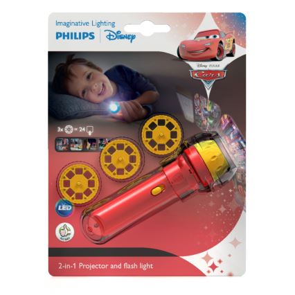 Philips 71788/32/16 - LED Detská baterka a projektor DISNEY CARS LED/3xLR44