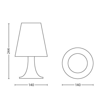 Philips 71795/28/16 - Detská stolná lampa DISNEY PRINCESS LED/2,3W/230V