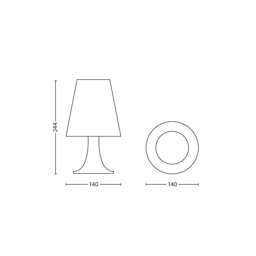 Philips 71795/28/16 - Detská stolná lampa DISNEY PRINCESS LED/2,3W/230V