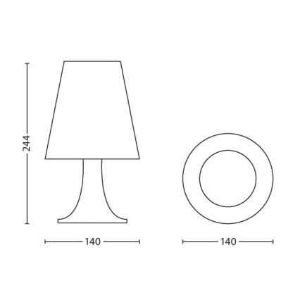 Philips 71795/99/16 - Detská stolná lampa STAR WARS LED/2,3W/230V