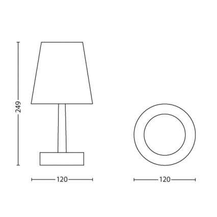 Philips 71796/08/16 - Detská stolná lampa DISNEY FROZEN LED/0,6W/3xAA