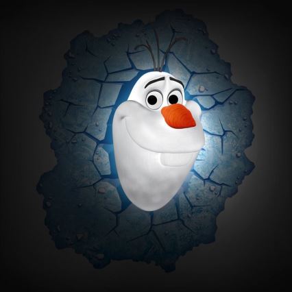 Philips 71801/08/16 - LED Detské nástenné 3D svietidlo DISNEY FROZEN OLAF LED/3xAA