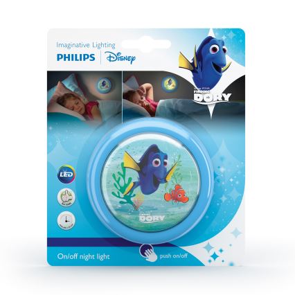 Philips 71924/35/P0 - LED Detské dotykové svetlo DISNEY FINDING DORY LED/0,3W/2xAA