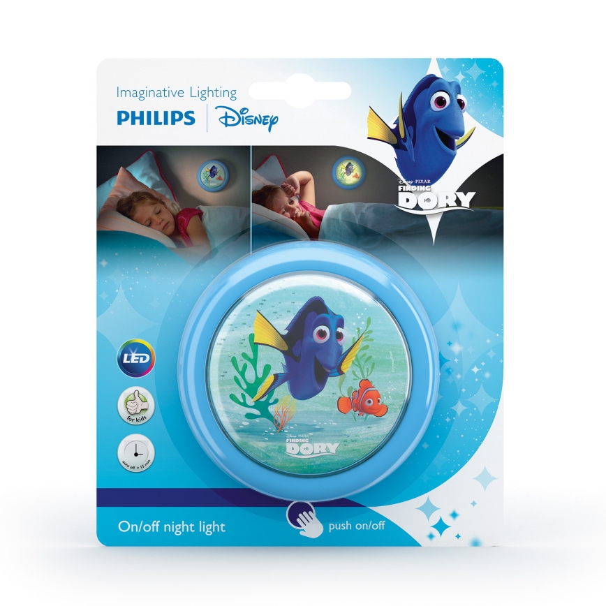Philips 71924/35/P0 - Detské dotykové svetlo DISNEY FINDING DORY LED/0,3W/2xAAA