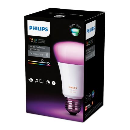 LED stmievateľná žiarovka Philips Hue WHITE AND COLOR AMBIANCE 1xE27/10W/230V 2000 - 6500K