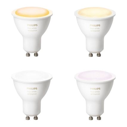 LED stmievateľná žiarovka RGB Philips Hue WHITE AMBIANCE 1xGU10/5,5W/230V