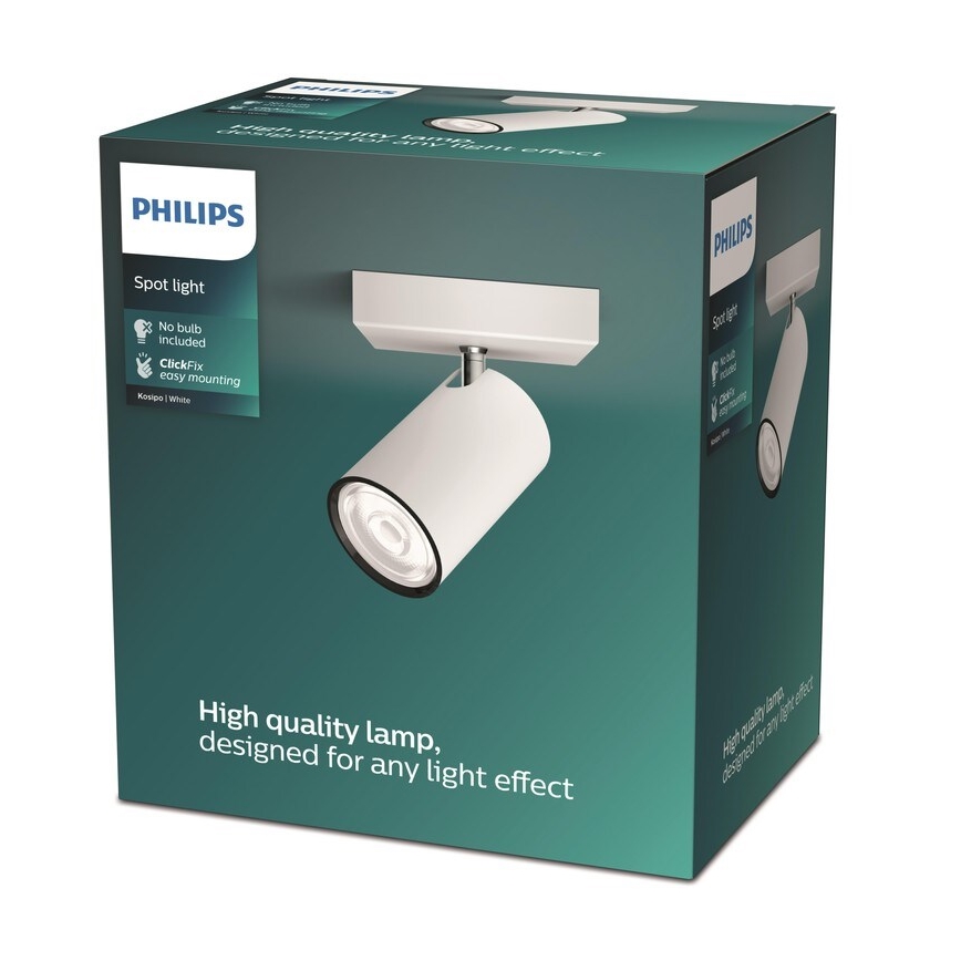 Philips - Bodové svietidlo KOSIPO 1xGU10/5,5W/230V biela
