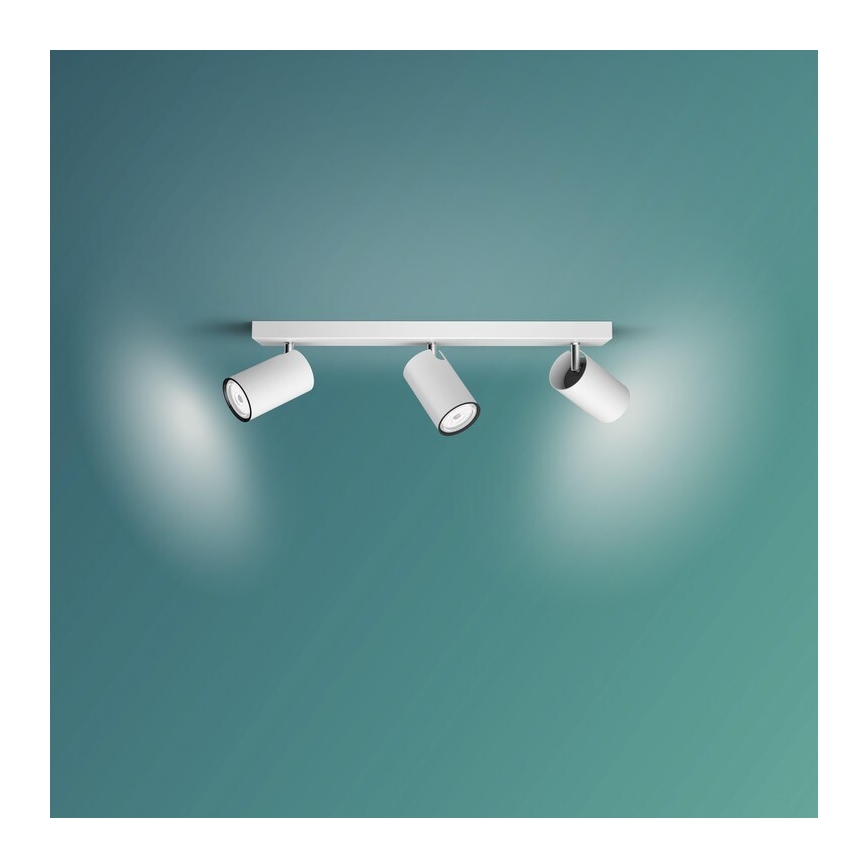 Philips - Bodové svietidlo KOSIPO 3xGU10/5,5W/230V biela