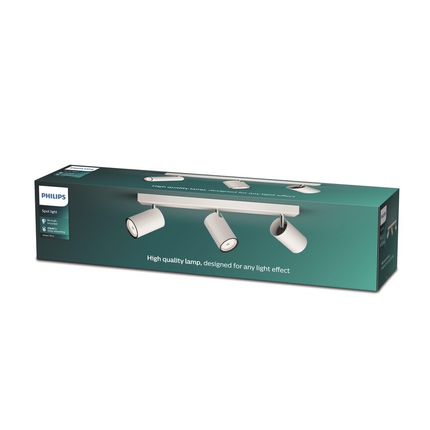Philips - Bodové svietidlo KOSIPO 3xGU10/5,5W/230V biela