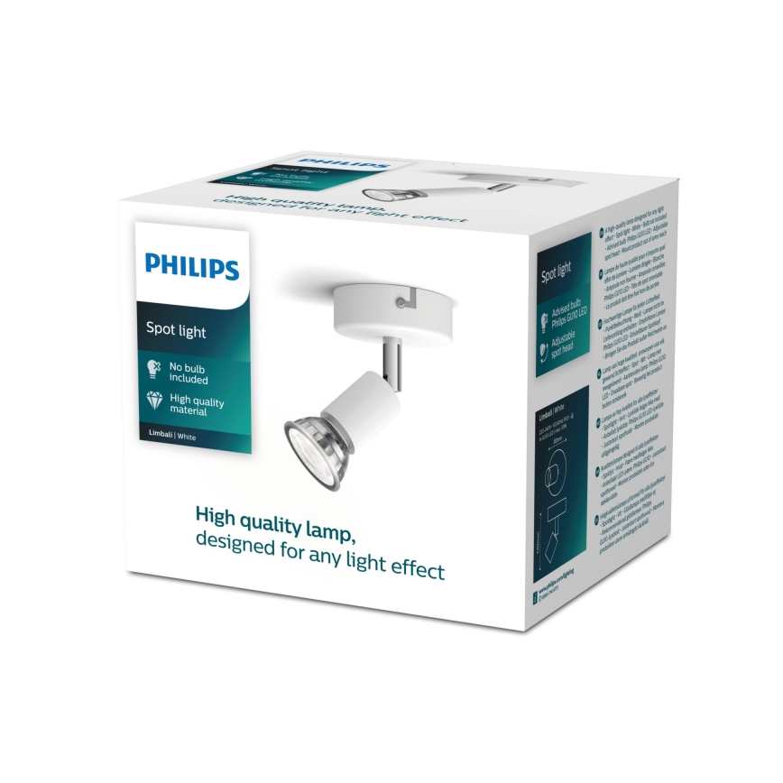 Philips - Bodové svietidlo 1xGU10/50W/230V biela