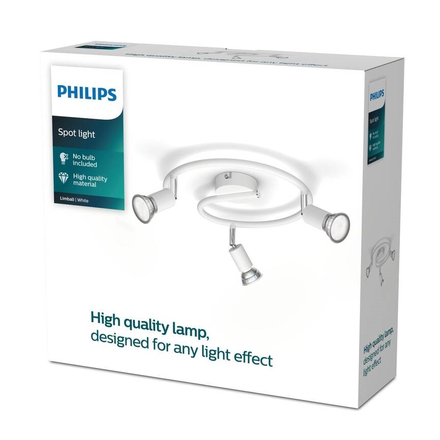 Philips - Bodové svietidlo 3xGU10/50W/230V biela