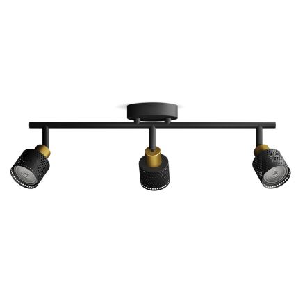 Philips - Bodové svietidlo NIALL 3xGU10/5W/230V čierna/mosadz