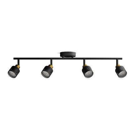 Philips - Bodové svietidlo NIALL 4xGU10/5W/230V čierna/mosadz