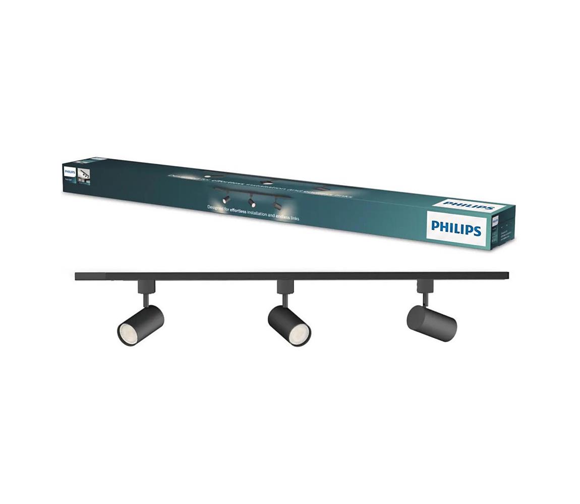 Philips - Bodové svietidlo v lištovom systéme EASYLINK 3xGU10/7W/230V 1m čierne 8721103039774
