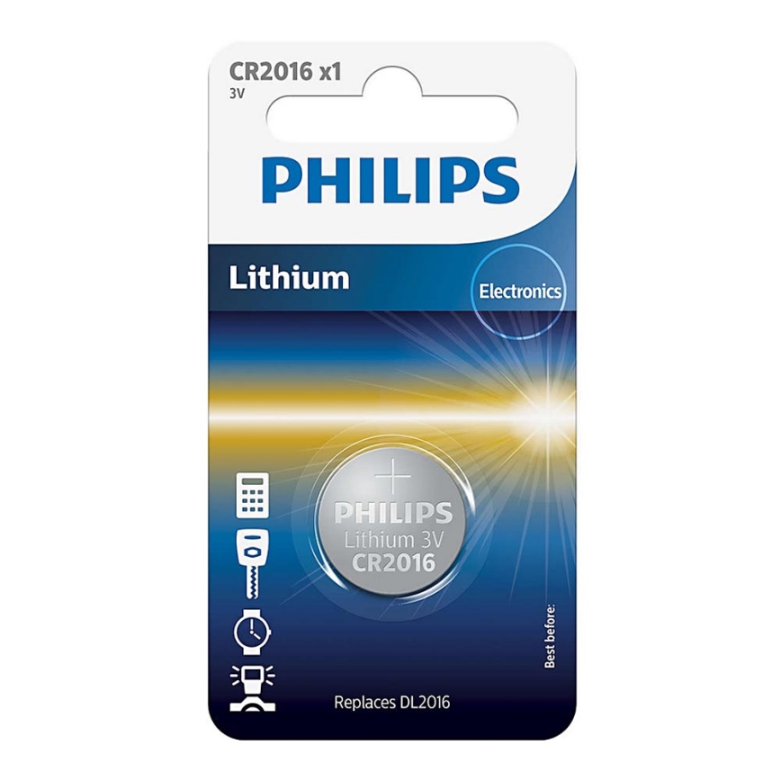 Philips CR2016/01B - Lithiová batéria gombíková CR2016 MINICELLS 3V 90mAh