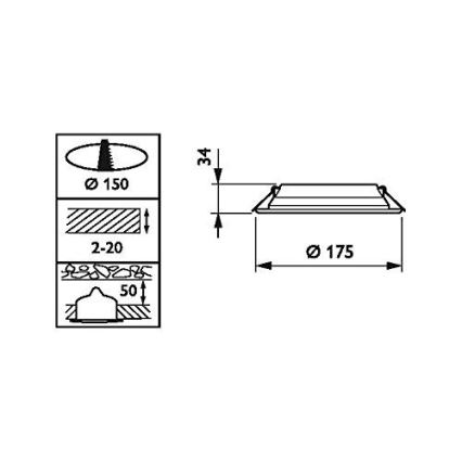 Philips DN065B LED10S/830 PSU II WH - LED Podhľadové svietidlo LED/11W/230V 3000K