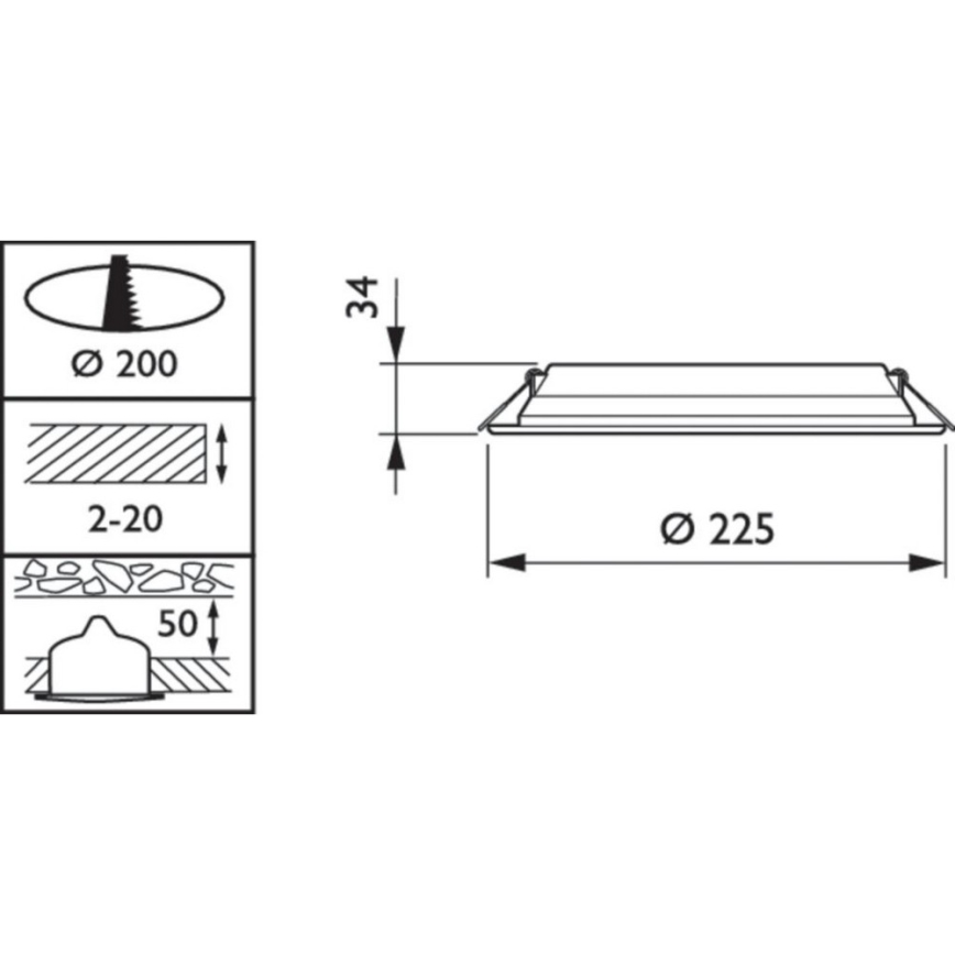 Philips DN065B LED20S/830 PSU II WH - LED Podhľadové svietidlo LED/23W/230V 3000K