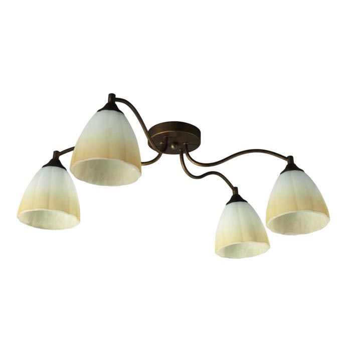 Philips Eseo 38010/43/13 - Luster prisadený CAMILLO 4xE27/60W hnedá