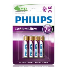 Philips FR03LB4A/10 - 4 ks Lithiová batéria AAA LITHIUM ULTRA 1,5V 800mAh