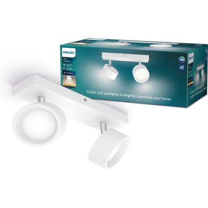 Philips - LED Bodové svietidlo 2xLED/5,5W/230V biela