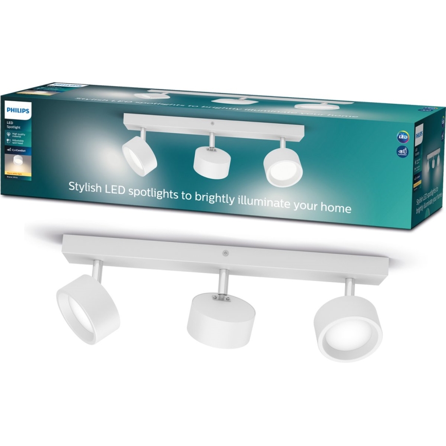 Philips - LED Bodové svietidlo 3xLED/5,5W/230V biela