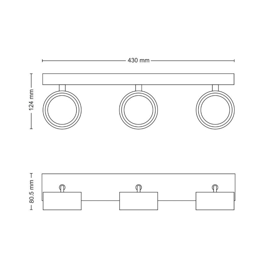 Philips - LED Bodové svietidlo 3xLED/5,5W/230V biela