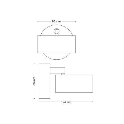 Philips - LED Bodové svietidlo LED/5,5W/230V čierna