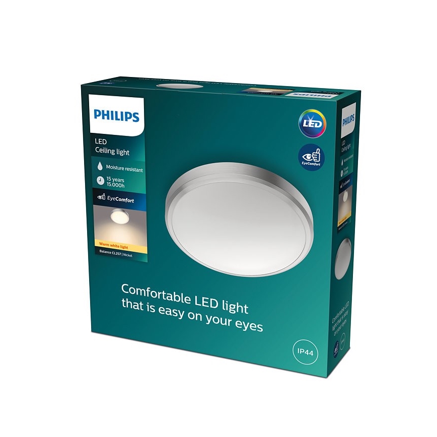 Philips - LED Kúpeľňové stropné svietidlo BALANCE LED/17W/230V IP44