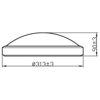 Philips - LED Kúpeľňové stropné svietidlo BALANCE LED/17W/230V IP44