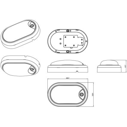 Philips - LED Nástenné svietidlo so senzorom PROJECTLINE LED/15W/230V IP54