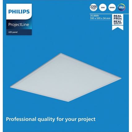 Philips - LED Panel podhľadový PROJECTLINE LED/36W/230V 59,5x59,5 cm