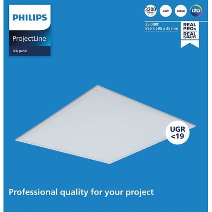 Philips - LED Panel podhľadový PROJECTLINE LED/36W/230V 59,5x59,5 cm