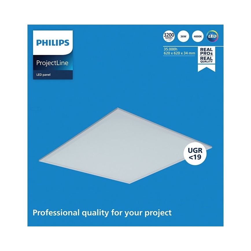 Philips - LED Panel podhľadový PROJECTLINE LED/36W/230V 62x62 cm
