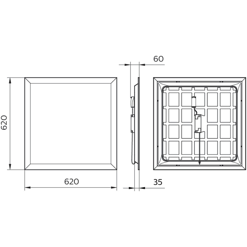 Philips - LED Panel podhľadový PROJECTLINE LED/36W/230V 62x62 cm