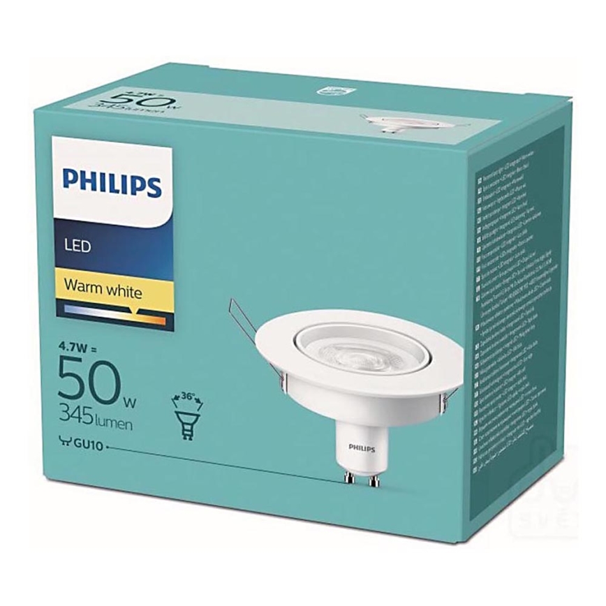 Philips - LED Podhľadové svietidlo 1xGU10/4,7W/230V 2700K