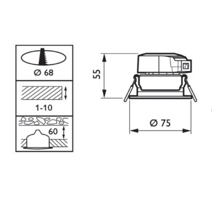 Philips - LED Podhľadové svietidlo CLEARCCENT LED/6W/230V 3000K