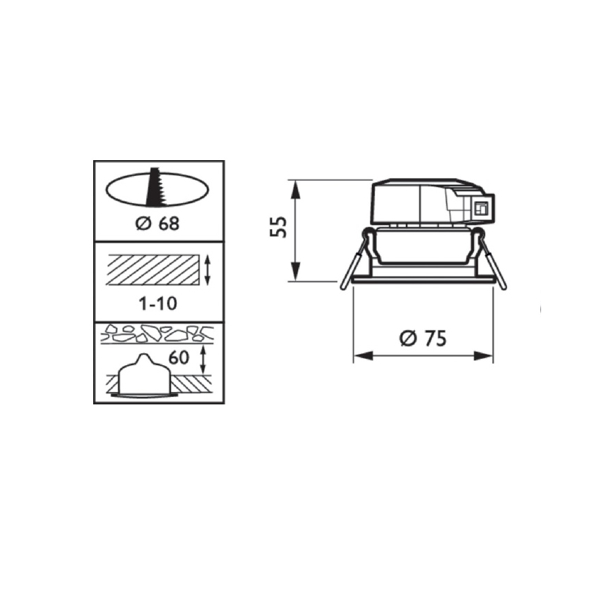 Philips - LED Podhľadové svietidlo CLEARCCENT LED/6W/230V 3000K