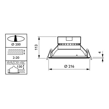 Philips - LED Podhľadové svietidlo CORELINE LED/22W/230V 3000K