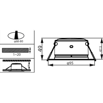 Philips - LED Podhľadové svietidlo LED/2W/230V 3000K