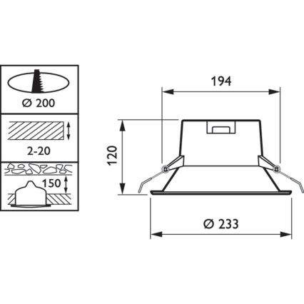 Philips DN060B LED18S/840 PSU WH - LED Podhľadové svietidlo LEDINAIRE LED/18W/230V 4000K