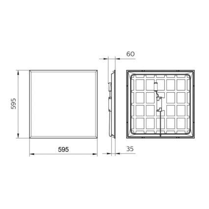 Philips - LED Podhľadový panel LEDINAIRE LED/34W/230V 60x60 cm 4000K