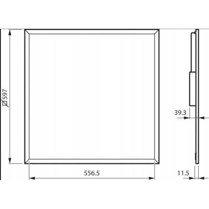 Philips RC065B LED34S/840 PSU W60L60 NOC - LED Podhľadový panel LEDINAIRE LED/38W/230V