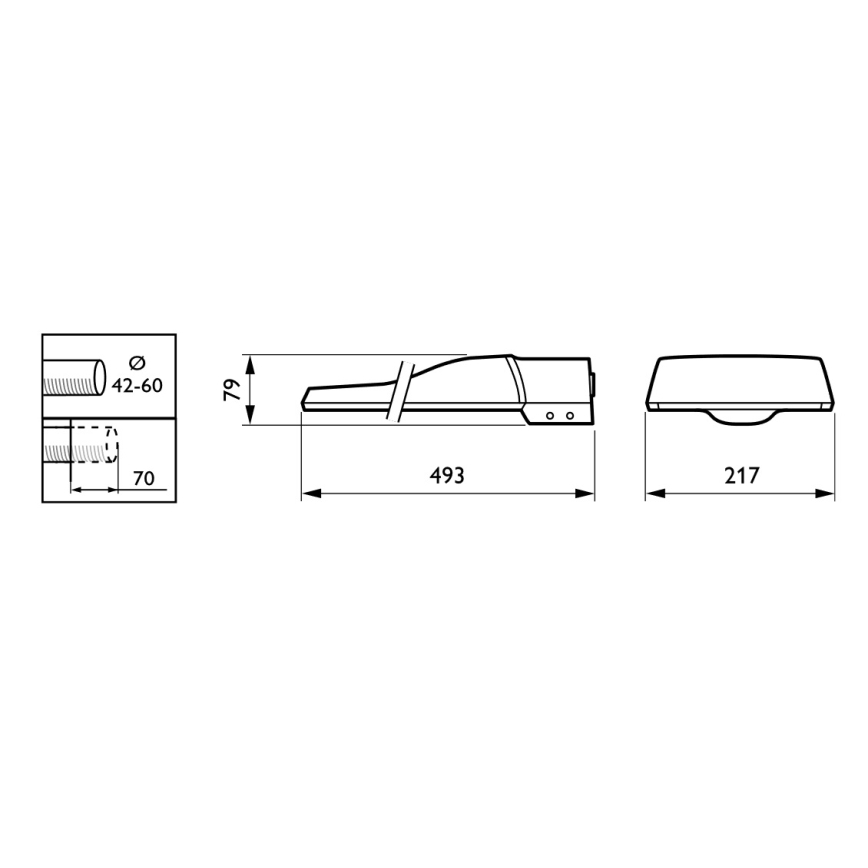 Philips - LED Pouličná lampa CORELINE MALAGA LED/47W/230V 4000K IP65