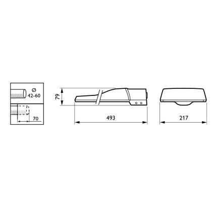 Philips - LED pouličné svietidlo CORELINE MALAGA LED/46,5W/230V 3000K IP65