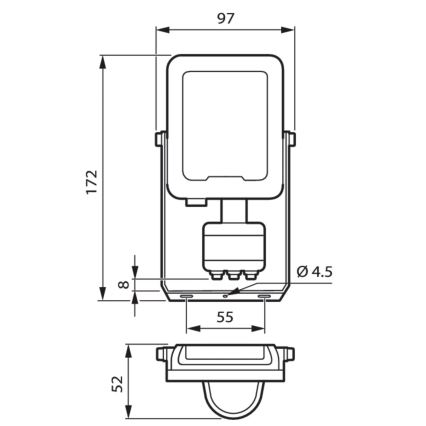 Philips - LED Reflektor so senzorom LED/20W/230V 3000K IP65