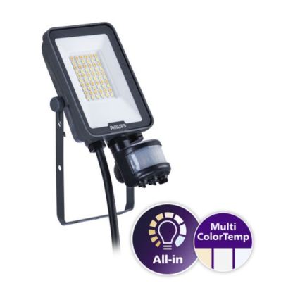 Philips - LED reflektor s pohybovým a súmrakovým senzorom LEDINAIRE ALL-IN LED/20W/230V 3000/4000/6500K IP65