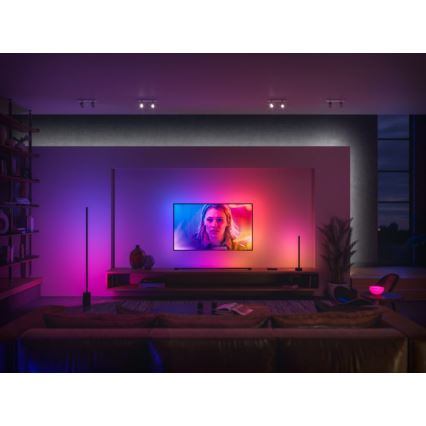 Philips - LED RGB Stmievateľná stolná lampa Hue SIGNE LED/12W/230V 2000-6500K čierna