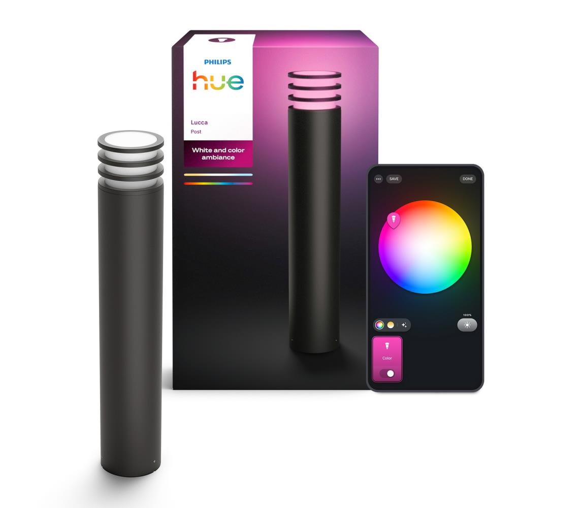 Philips - LED RGB stmievateľná vonkajšia lampa Hue LUCCA 1xE27/8,1W/230V IP44 8721103118752
